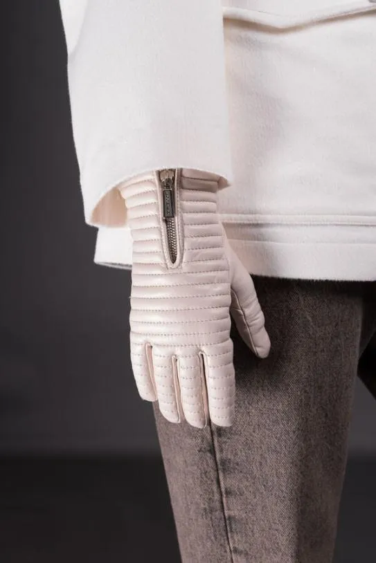 MooRER GUANTO QUILTEDQLD Avorio Women Gloves And Scarves