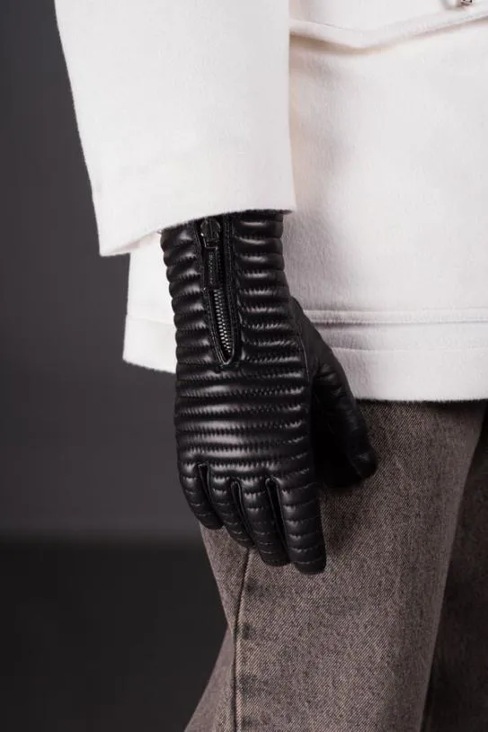 MooRER GUANTO QUILTEDQLD Nero Women Gloves And Scarves