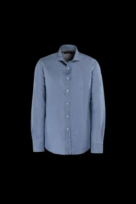 MooRER HAROLD65 LIGHT DENIM Lightdenim Men Shirts