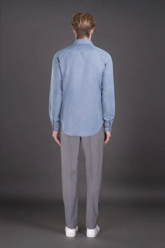 MooRER HAROLD65 LIGHT DENIM Lightdenim Men Shirts