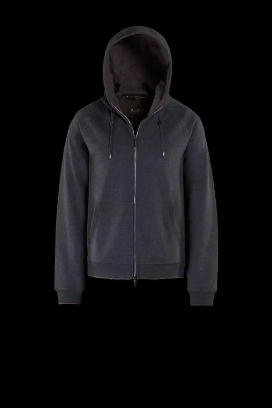 MooRER NORCIA FELPACAD Antracitecastagna Men Sweatshirts And Tracksuits