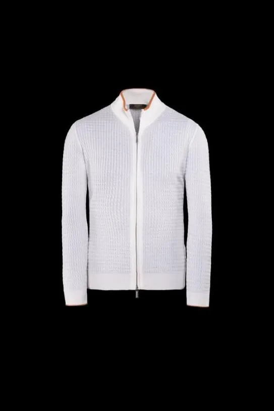 MooRER ORSONKIB Biancoarancio Men Knitwear