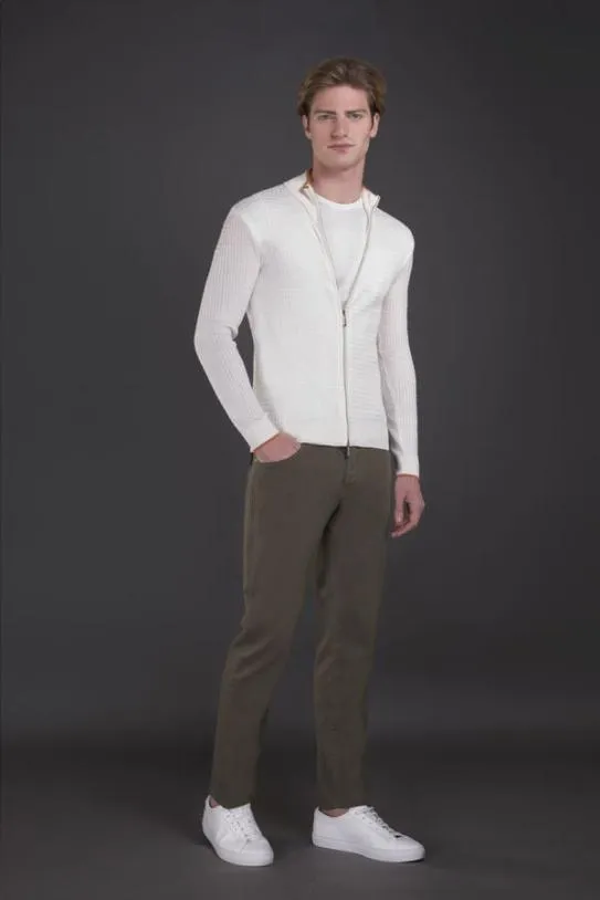 MooRER ORSONKIB Biancoarancio Men Knitwear