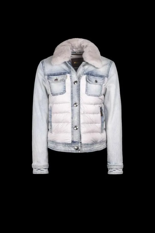 MooRER PETUNIAFUR104XN Blu Bleach Women Jackets