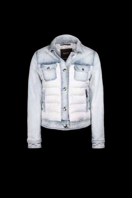 MooRER PETUNIAFUR104XN Blu Bleach Women Jackets