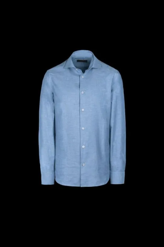 MooRER SORRENTOFML Sky Men Shirts