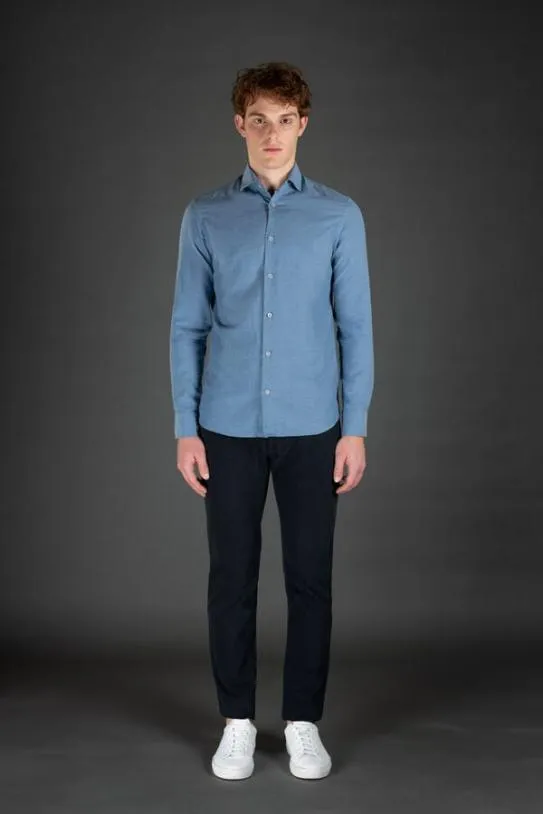 MooRER SORRENTOFML Sky Men Shirts