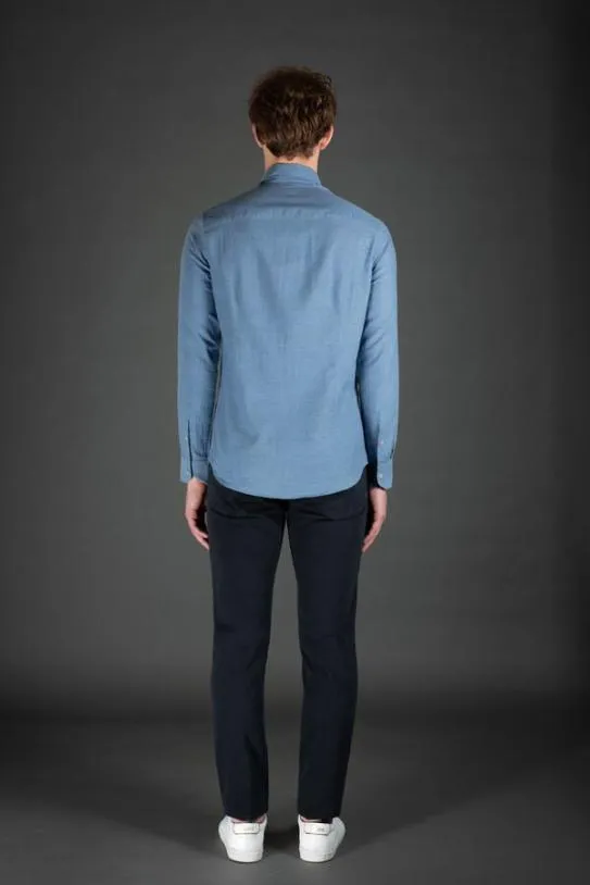 MooRER SORRENTOFML Sky Men Shirts