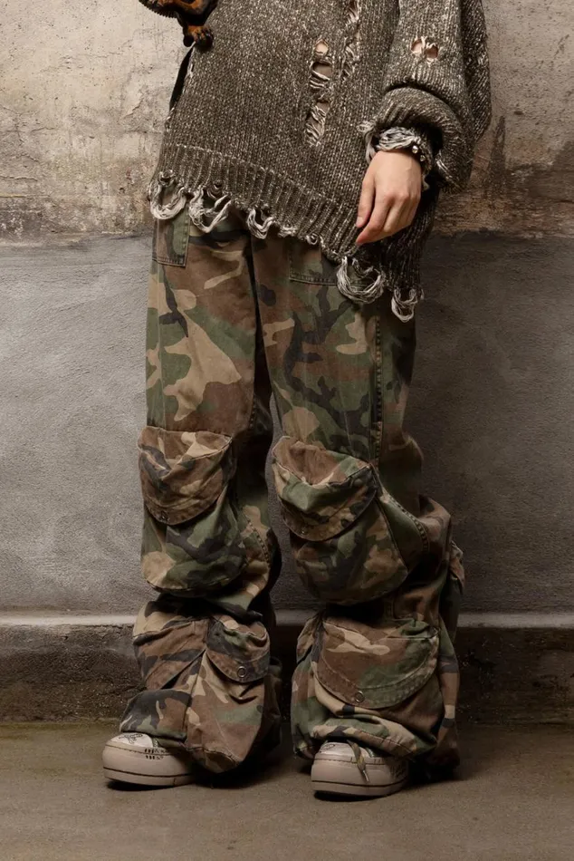 MULTIPOCKET UTILITY PANT 8211 CAMO Women R13 Pants and Shorts