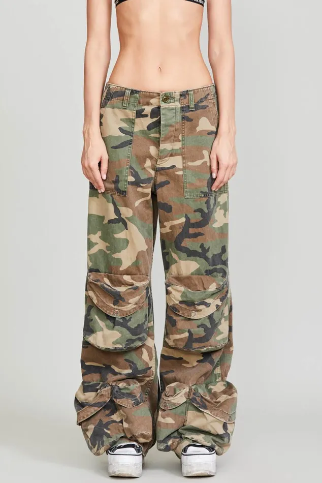 MULTIPOCKET UTILITY PANT 8211 CAMO Women R13 Pants and Shorts