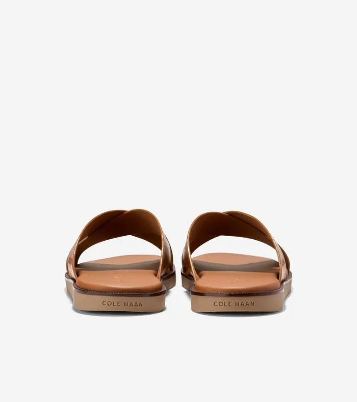 Nantucket Cross Strap Sandals British Tandark Latte Men Cole Haan Sandals