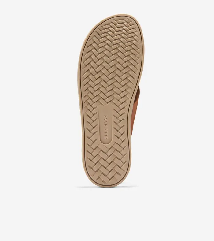 Nantucket Cross Strap Sandals British Tandark Latte Men Cole Haan Sandals