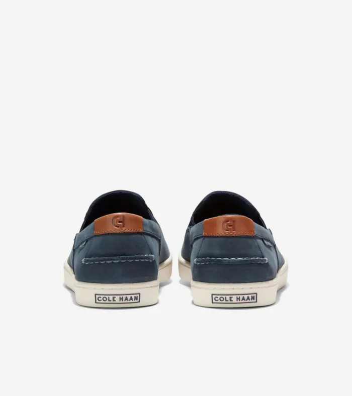Nantucket SlipOn Deck Shoes Navy Blazer Blueivory Men Cole Haan Boat Shoes