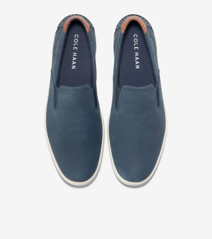 Nantucket SlipOn Deck Shoes Navy Blazer Blueivory Men Cole Haan Boat Shoes