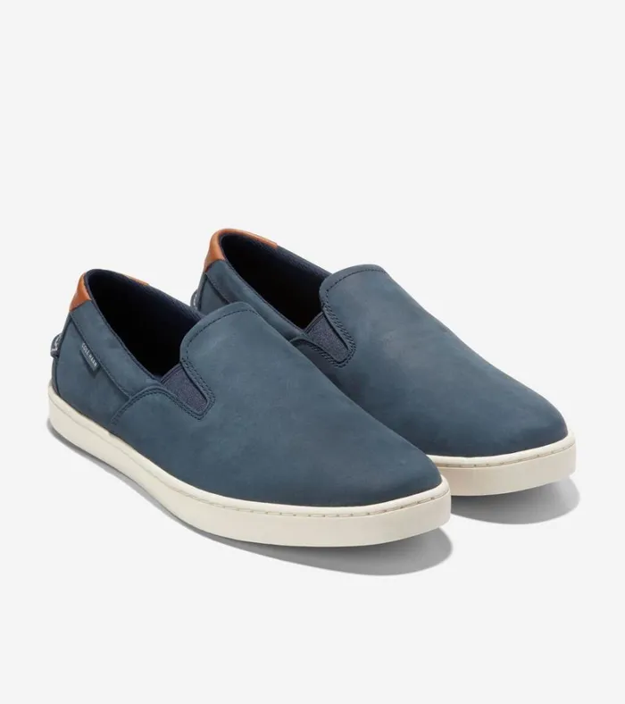Nantucket SlipOn Deck Shoes Navy Blazer Blueivory Men Cole Haan Boat Shoes