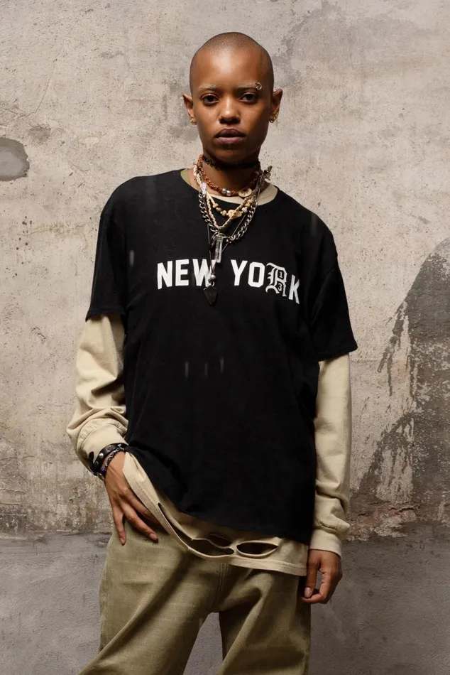 NEW YORK 13 BOY T 8211 BLACK Women R13 TShirts
