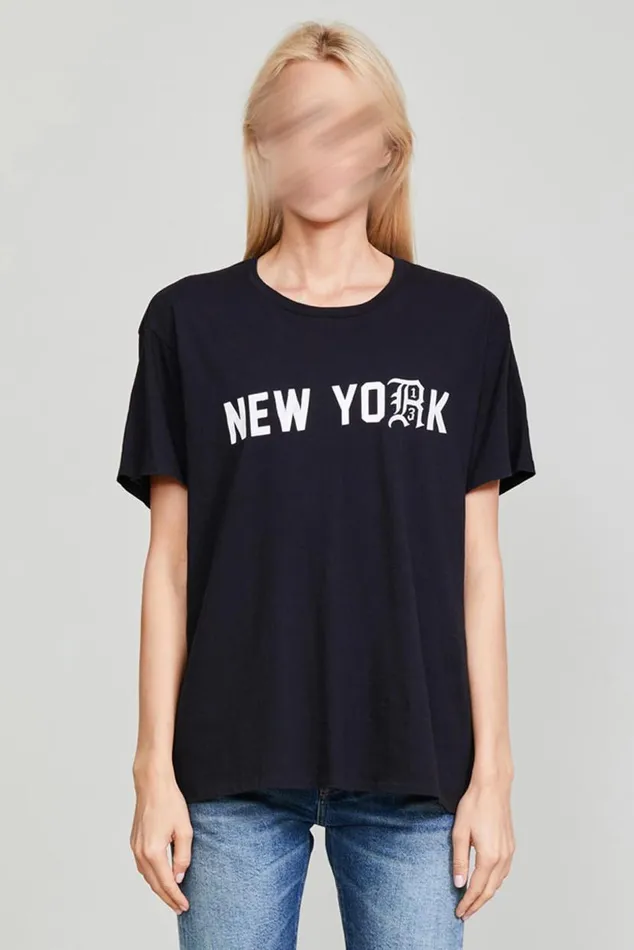 NEW YORK 13 BOY T 8211 BLACK Women R13 TShirts