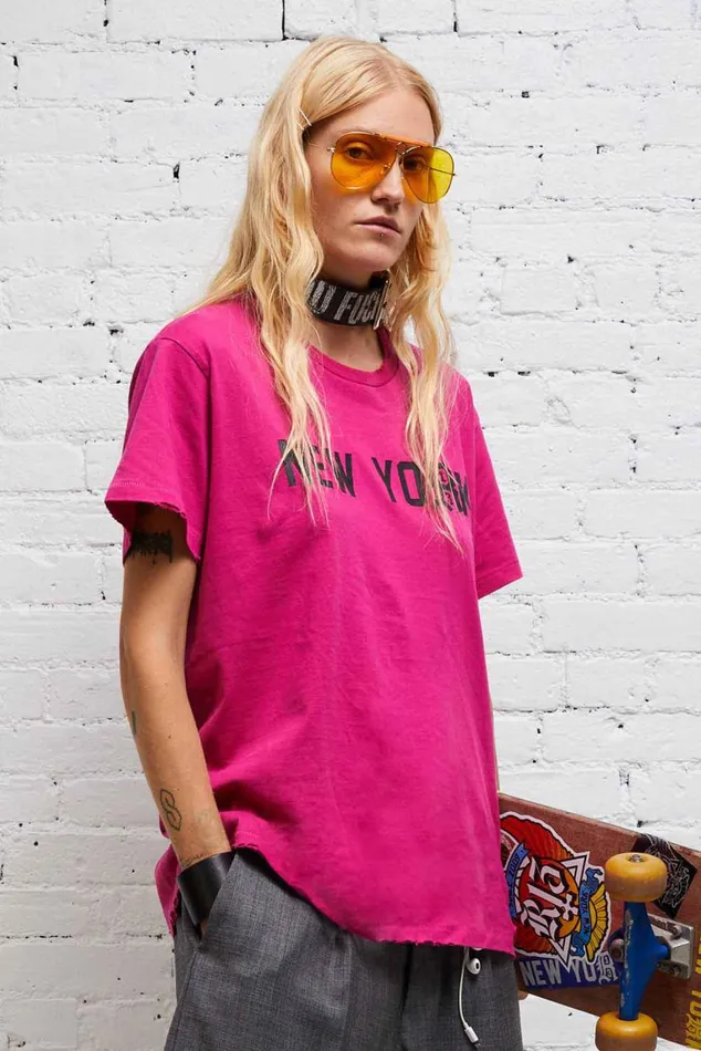 NEW YORK BOY T 8211 HOT PINK Women R13 TShirts