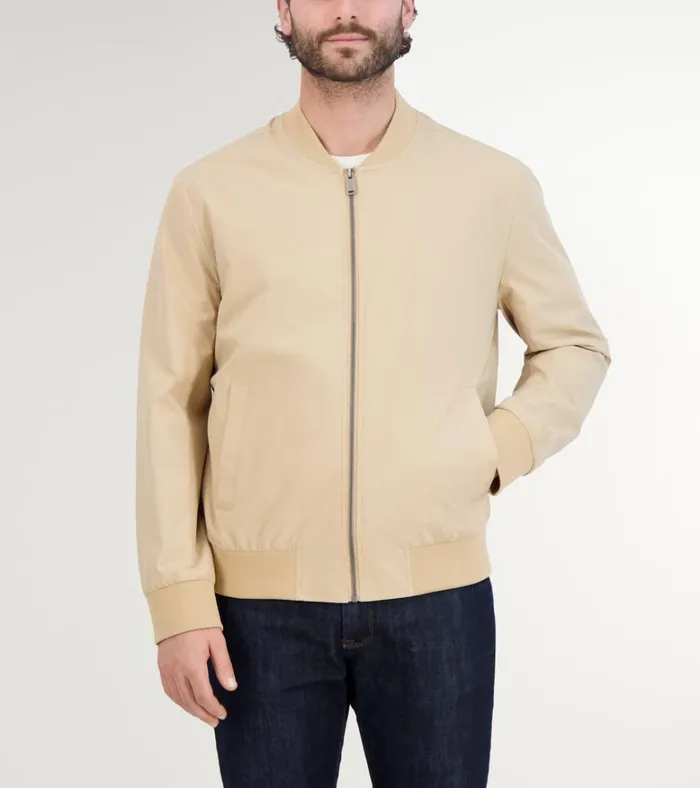 Nylon Bomber Jacket Khaki Men Cole Haan Bomber Jackets
