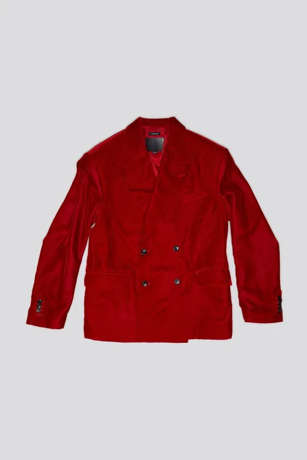OVERSIZED RAGGED BLAZER 8211 RED VELVET Women R13 Jackets and Coats