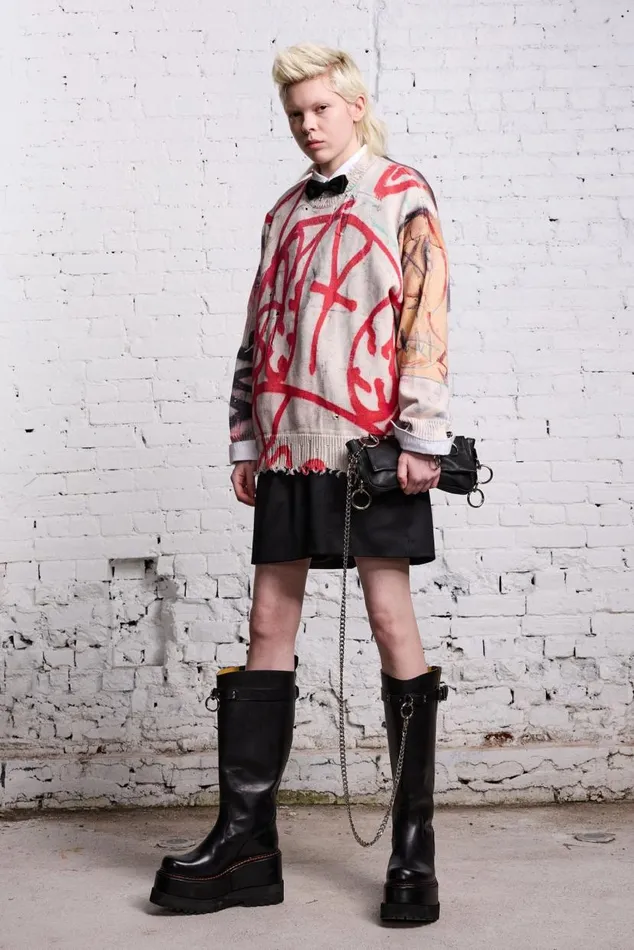 OVERSIZED SWEATER 8211 GRUNGE MURAL Women R13 Sweaters