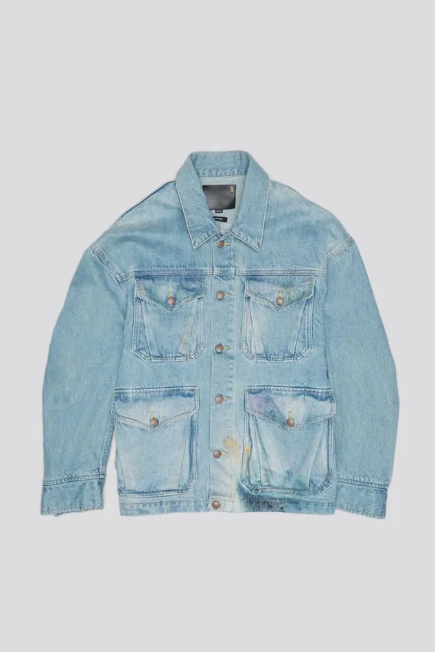 OVERSIZED TRUCKER PARKA 8211 WARREN BLUE Women R13 Jackets and Coats