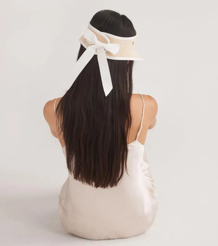 Packable Straw Visor Natural Women Cole Haan Hats