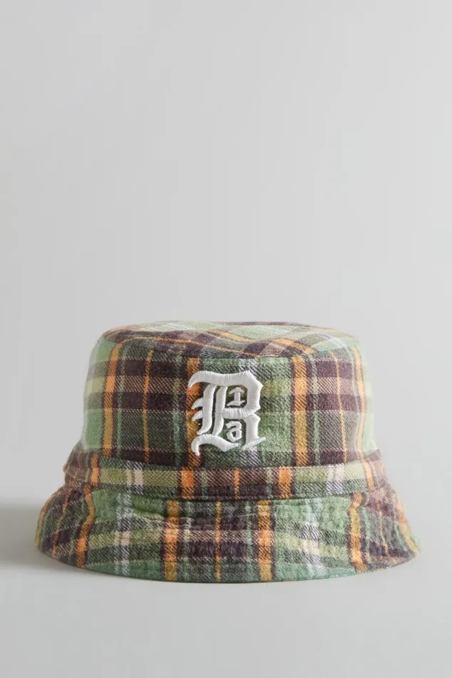 PLAID BUCKET HAT 8211 GREEN Women R13 Accessories