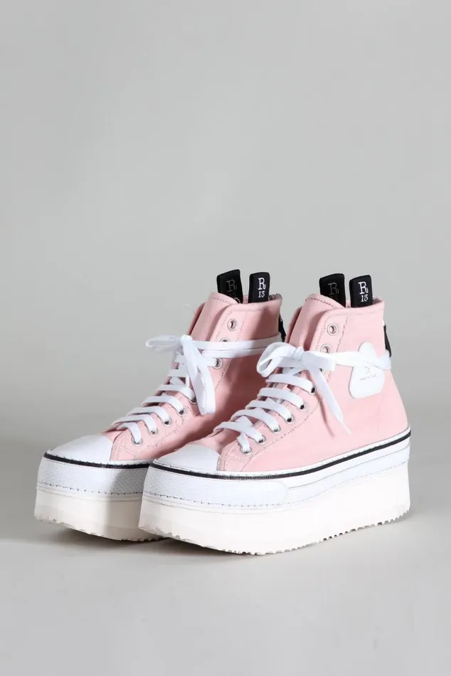 Platform High Top Sneakers 8211 Pink Women R13 Shoes