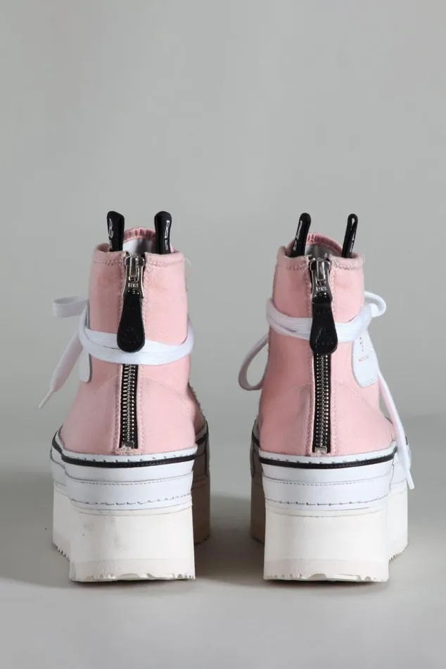 Platform High Top Sneakers 8211 Pink Women R13 Shoes