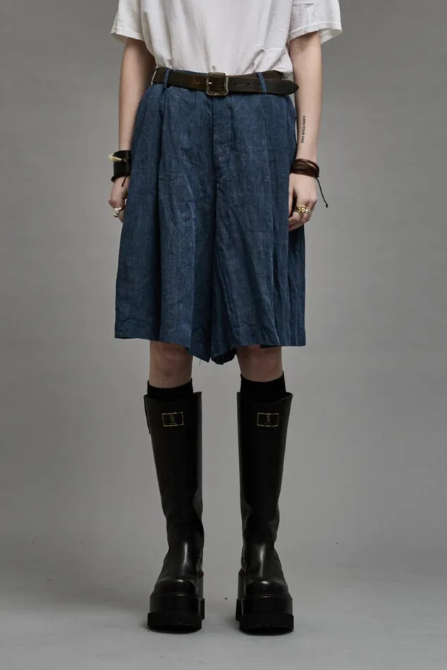 PLEATED CULOTTES 8211 DARK INDIGO Women R13 Pants and Shorts