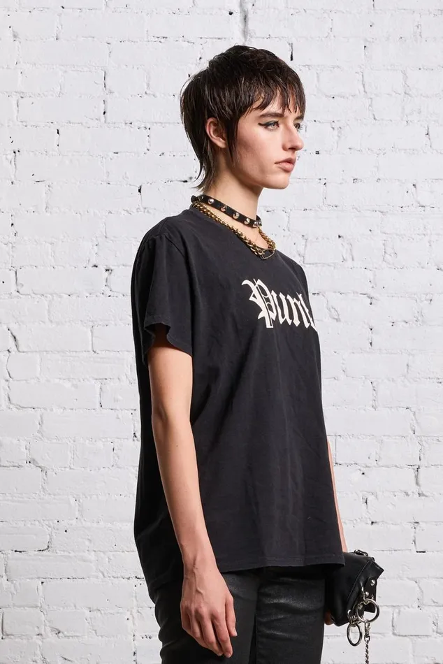 PUNK BOY T 8211 BLACK Women R13 TShirts