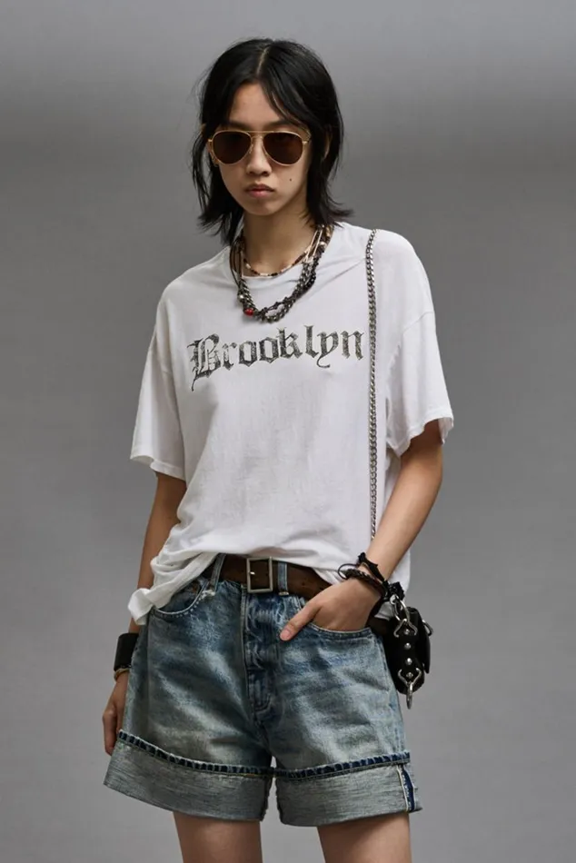 R13 BROOKLYN RELAXED T 8211 ECRU Women R13 TShirts