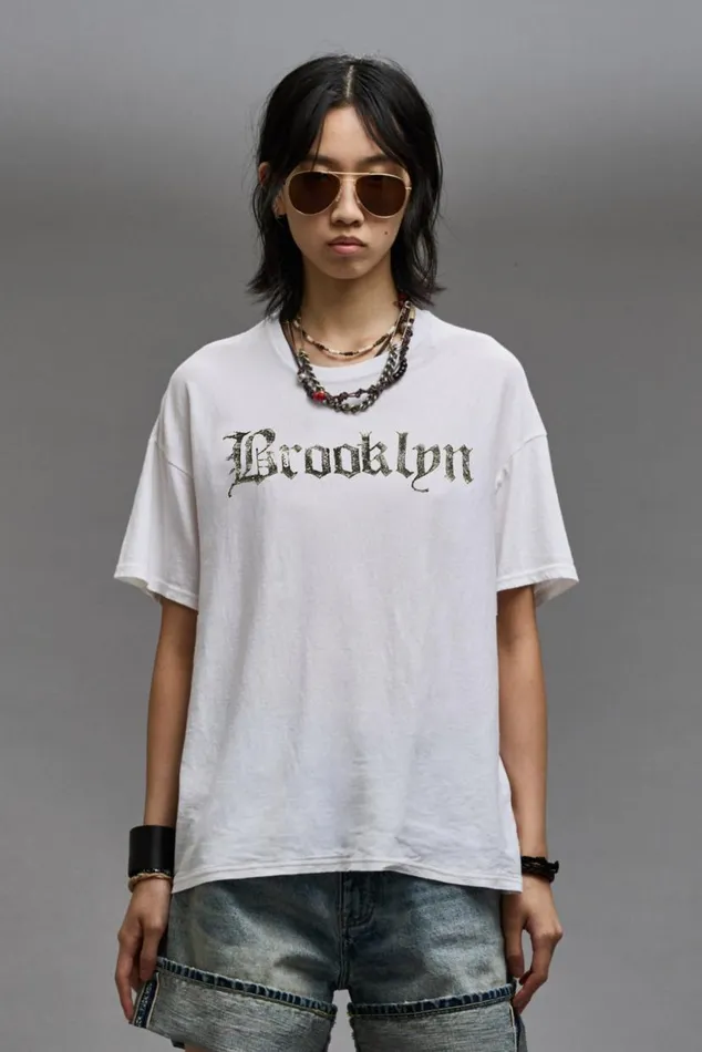 R13 BROOKLYN RELAXED T 8211 ECRU Women R13 TShirts