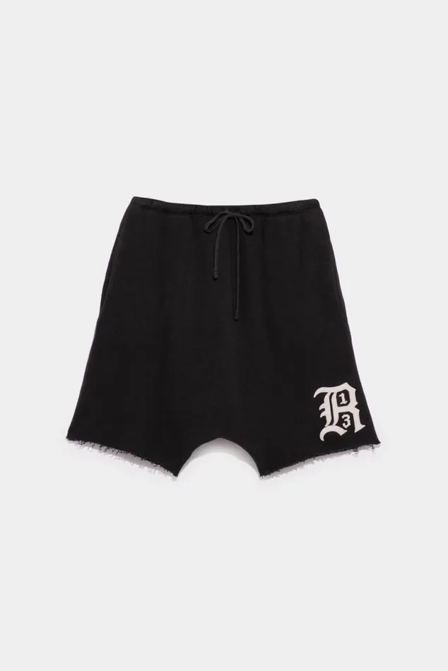 R13 LOGO SHORT 8211 BLACK Women R13 Pants and Shorts