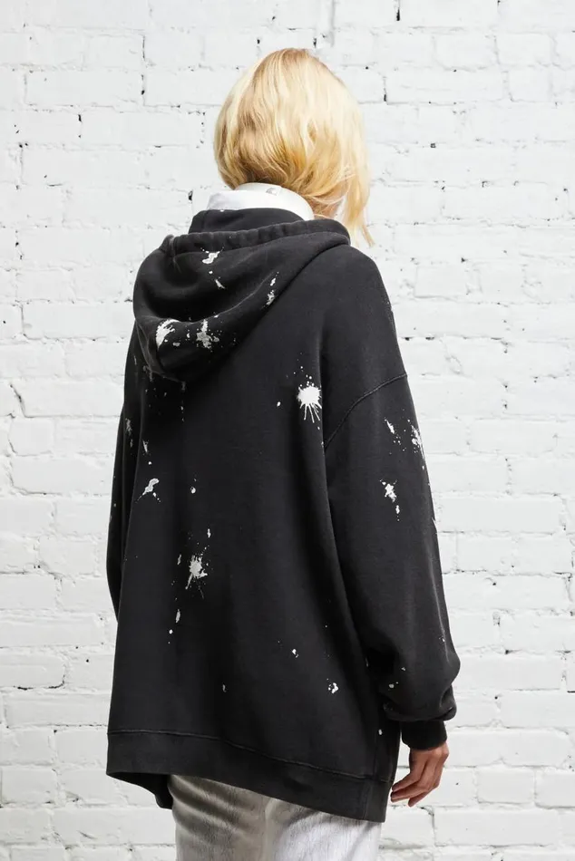 R13 NEW YORK HOODIE 8211 ACID BLACK Women R13 Tops