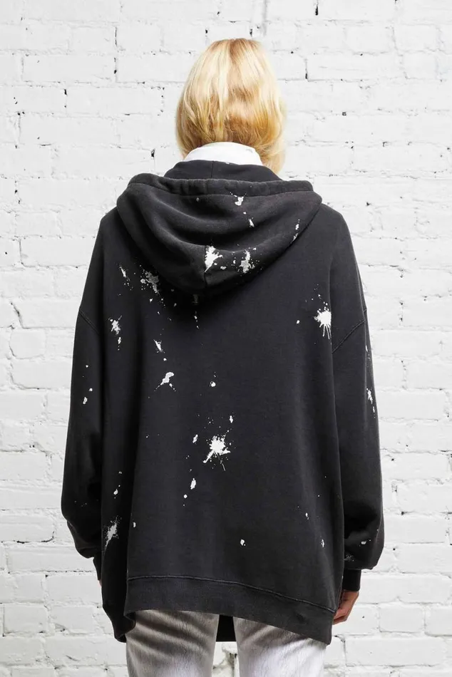 R13 NEW YORK HOODIE 8211 ACID BLACK Women R13 Tops