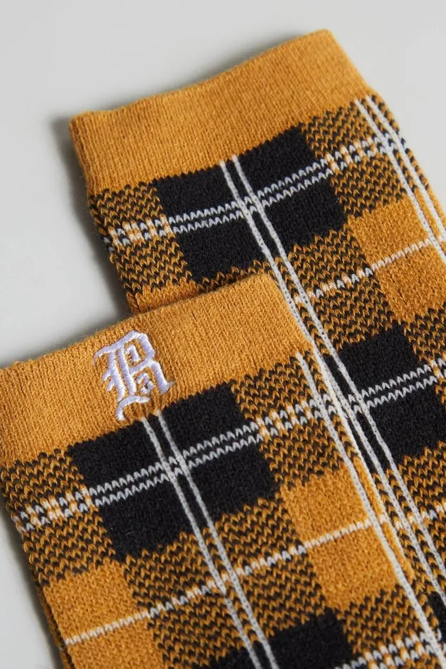 R13 PLAID SOCKS 8211 YELLOWBLACK Men R13 Accessories