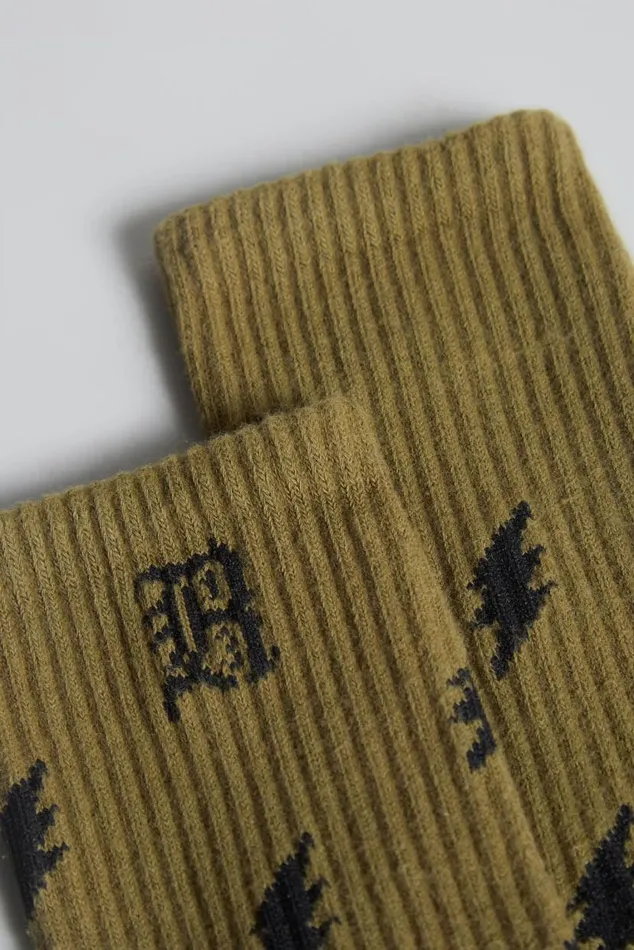 R13 SOCKS 8211 OLIVE BOLT Men R13 Accessories