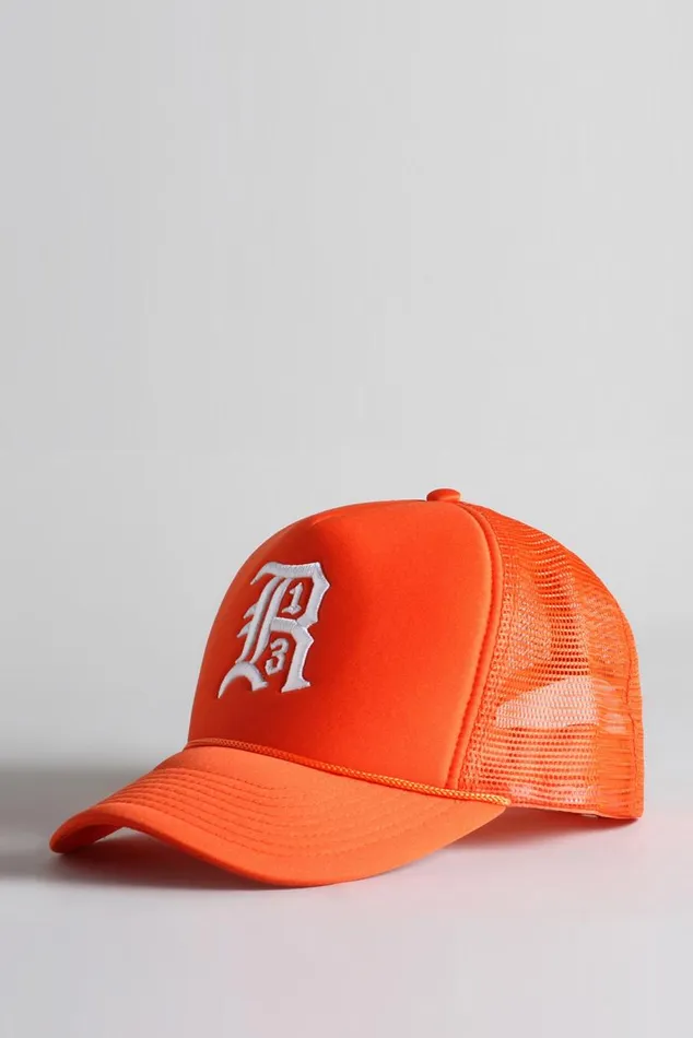 R13 Trucker Hat 8211 Orange Official Site Women R13 Accessories