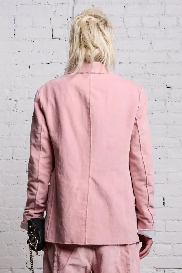 RAW CUT SHRUNKEN BLAZER 8211 PINK VELVET Women R13 Jackets and Coats