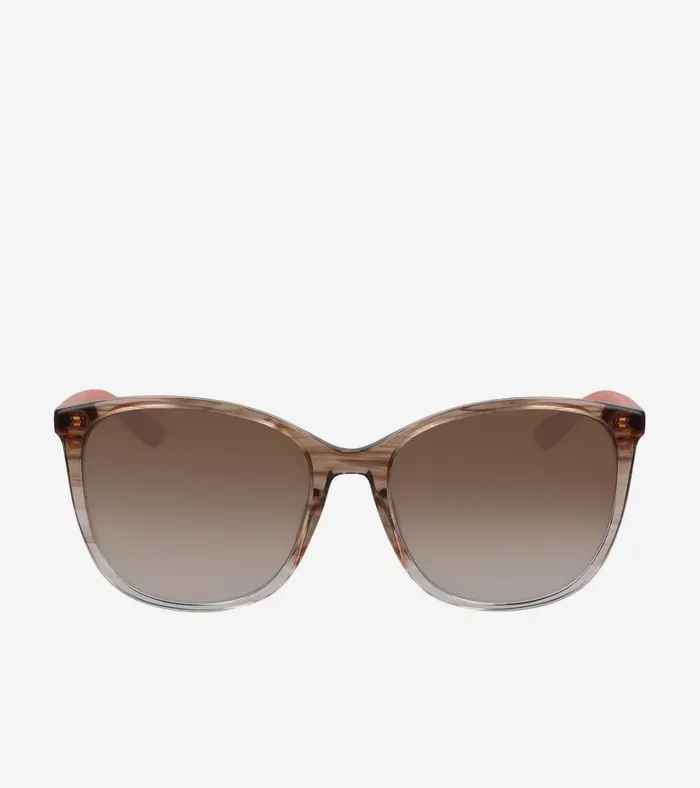 Rectangle Flex HornRimmed Sunglasses Taupe Horn Women Cole Haan Sunglasses