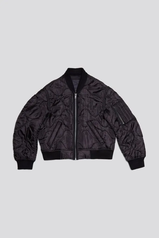 REFURBISHED LINER BOMBER 8211 BLACK OVERDYE Women R13 Jackets and Coats