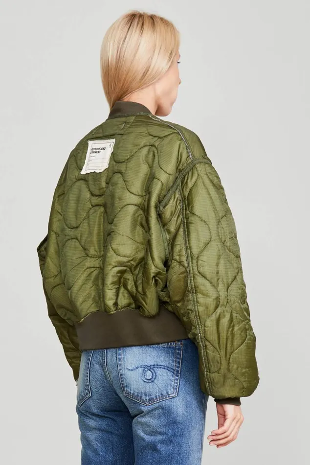 REFURBISHED QUILT BOMBER 8211 M65 SURPLUS Women R13 Jackets and Coats
