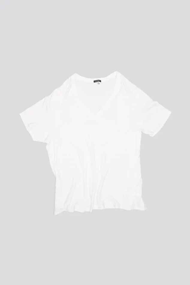 RELAXED CASHMERE VNECK 8211 WHITE Women R13 TShirts