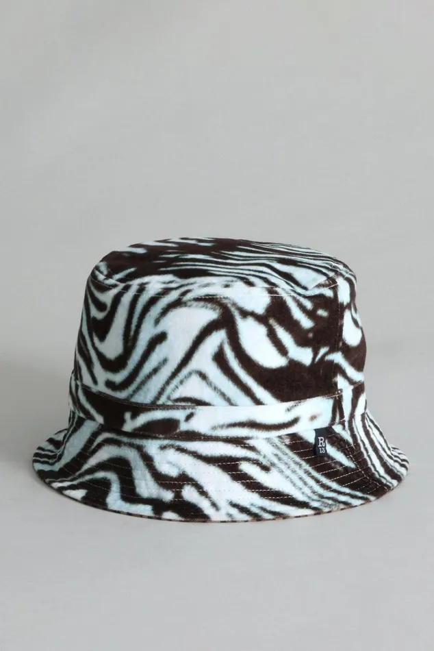 Reversible Bucket Hat 8211 Pale Blue Tiger With Leopard Women R13 Accessories