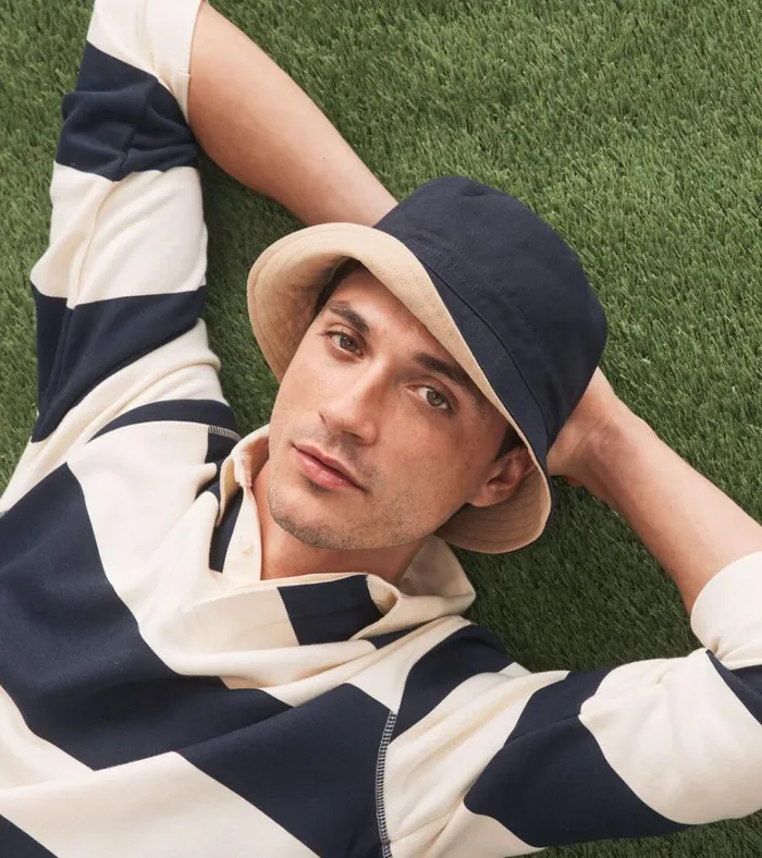 Reversible Solid Bucket Hat Navy Multi Men Cole Haan Hats