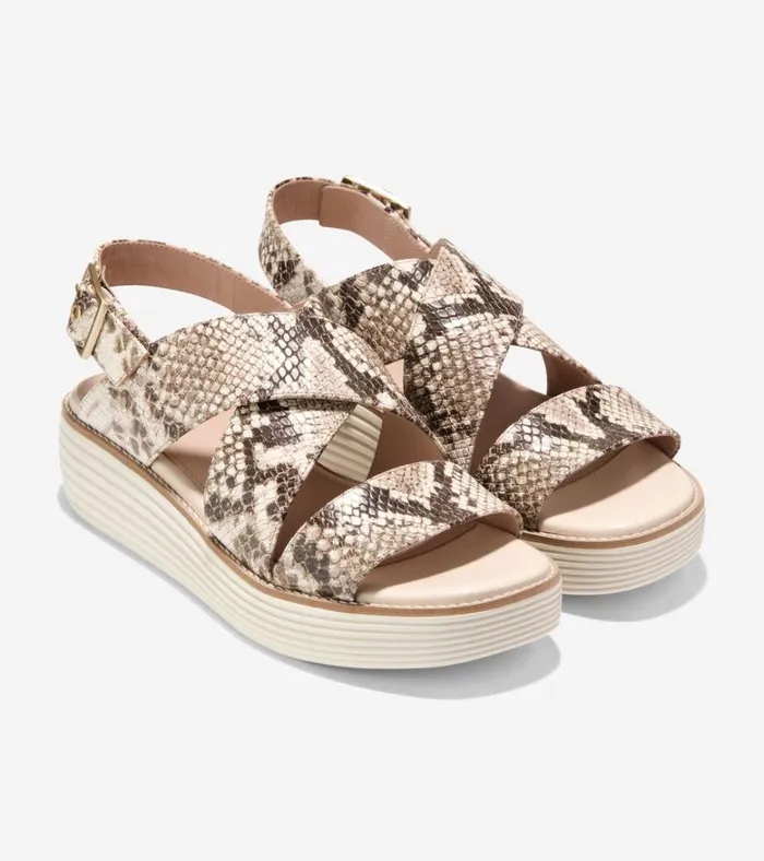 riginalGrand Platform Sandals Sandollar Snake Printivory Women Cole Haan Sandals