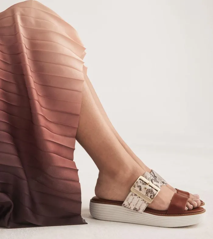riginalGrand Platform Slides Sandollar Snake Printcuoio Brownivory Women Cole Haan Sandals