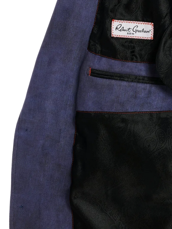 Robert Graham Blazers Men LUBRANO VELOUR BLAZER Grey